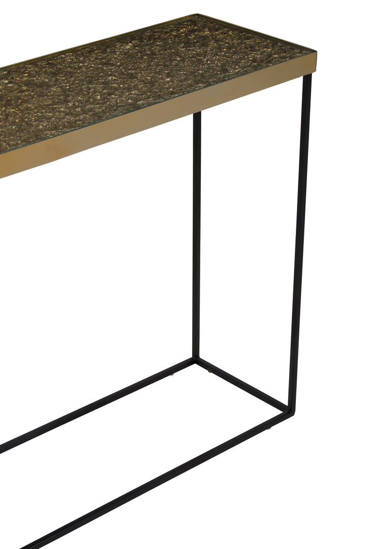 Akola Console Table in Gold Finish