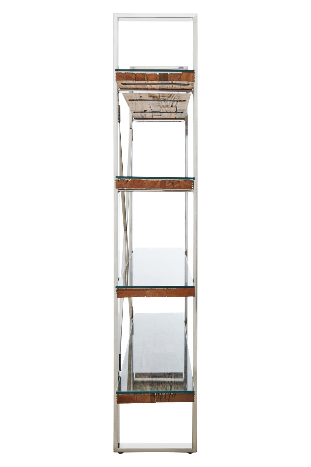 Kerala Natural Wood 4-Tier Shelf Unit