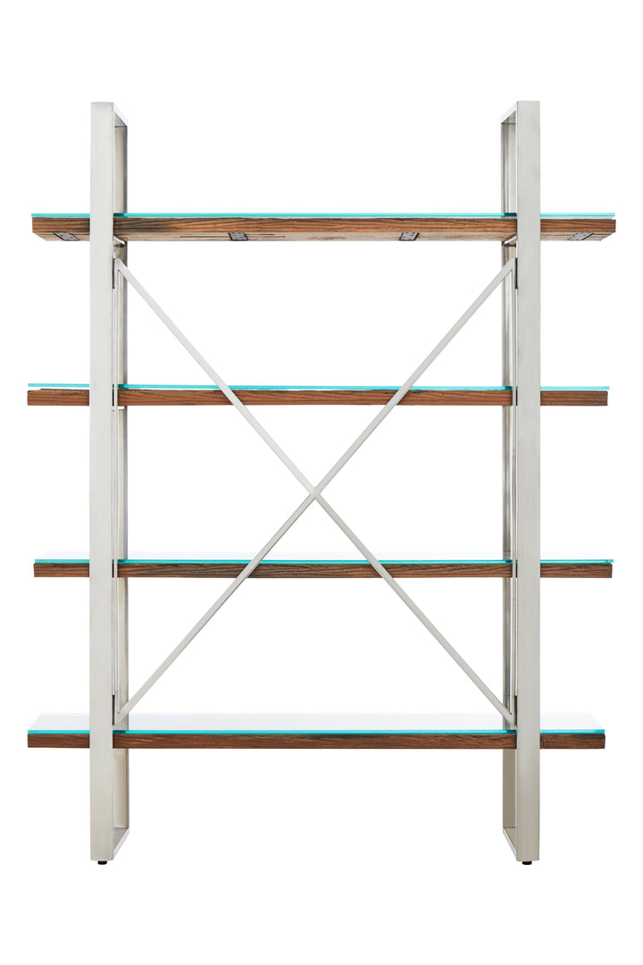 Kerala Natural Wood 4-Tier Shelf Unit