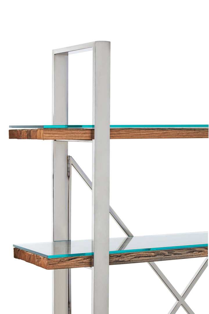 Kerala Natural Wood 4-Tier Shelf Unit