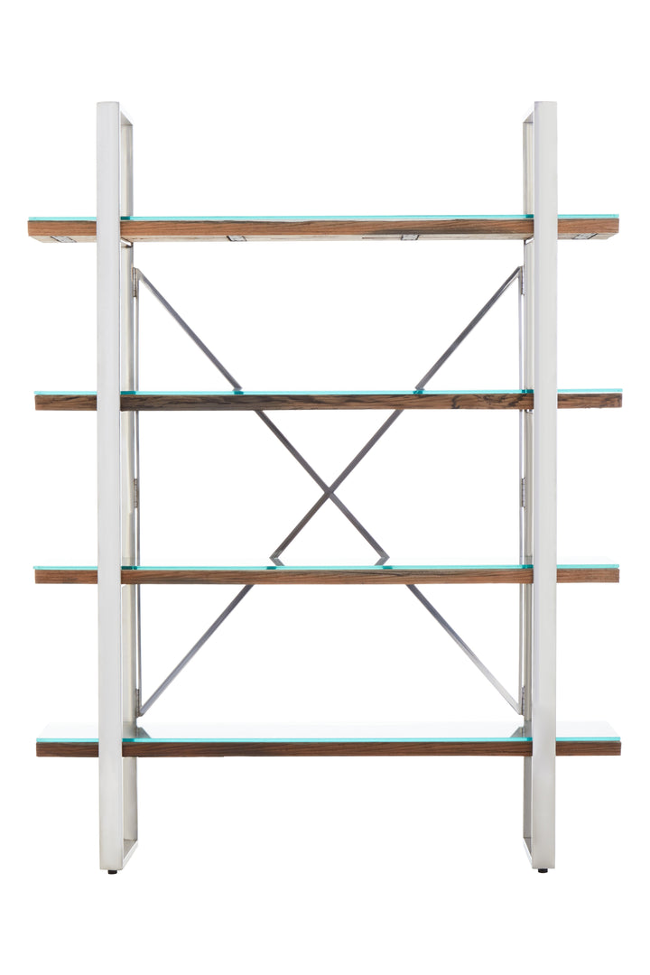 Kerala Natural Wood 4-Tier Shelf Unit