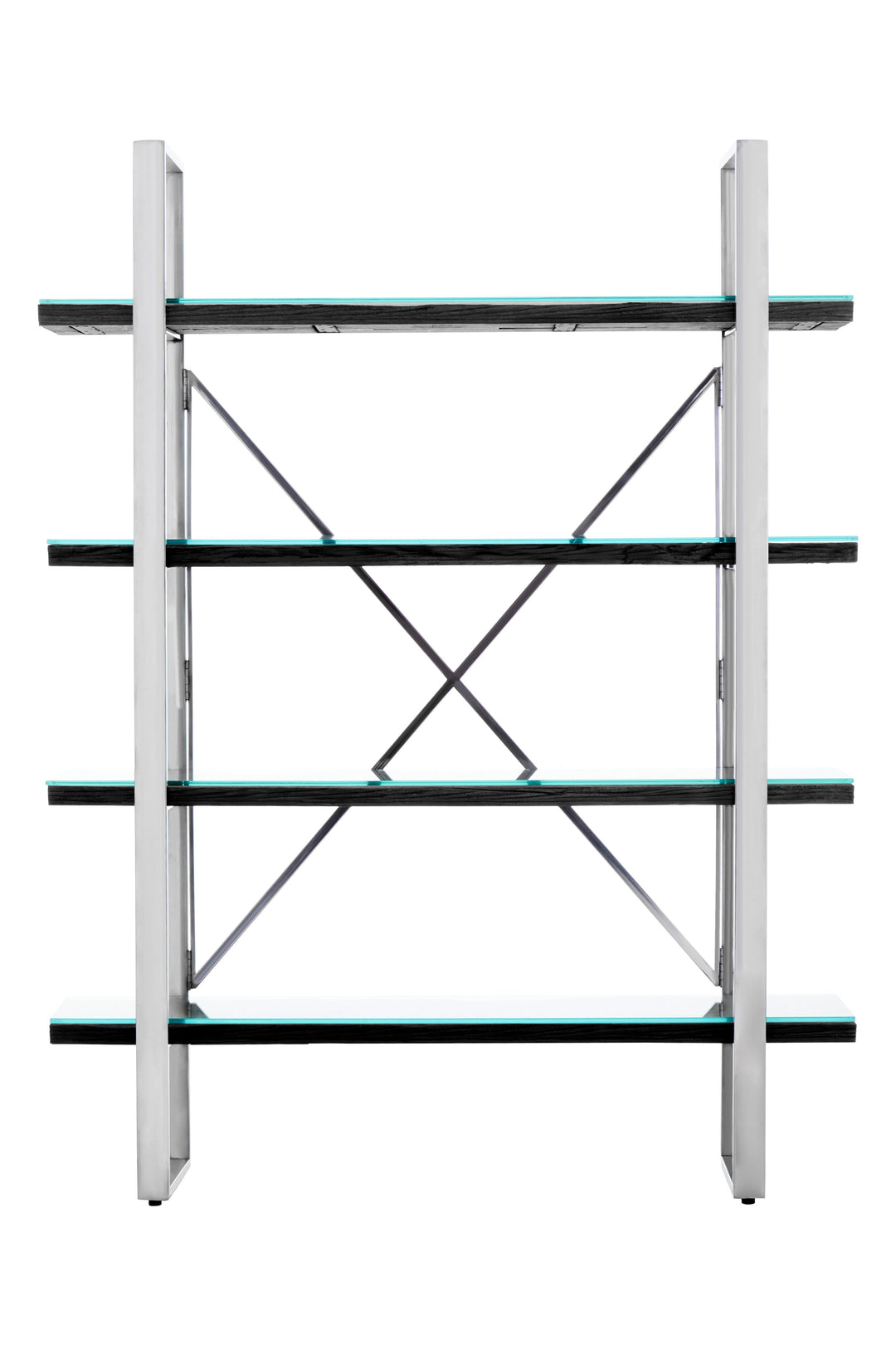 Kerala Black Wood 4-Tier Shelf Unit