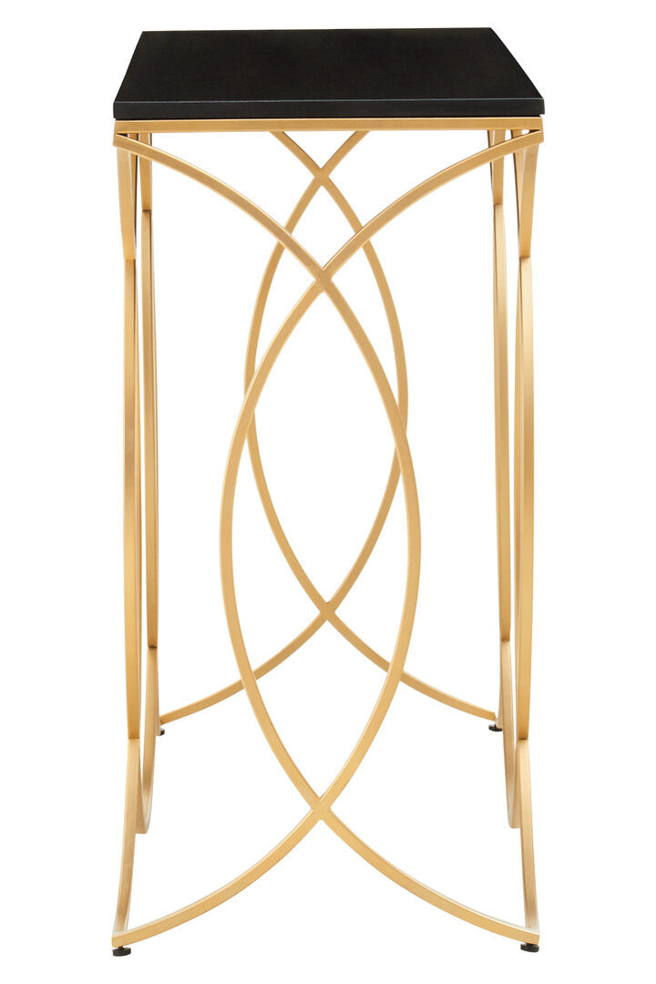 Chesham Black & Gold Console Table – Luxury Contemporary Hallway Table