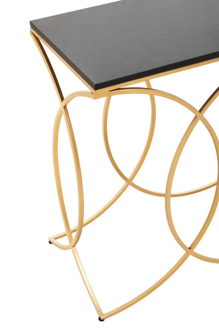 Chesham Black & Gold Console Table – Luxury Contemporary Hallway Table