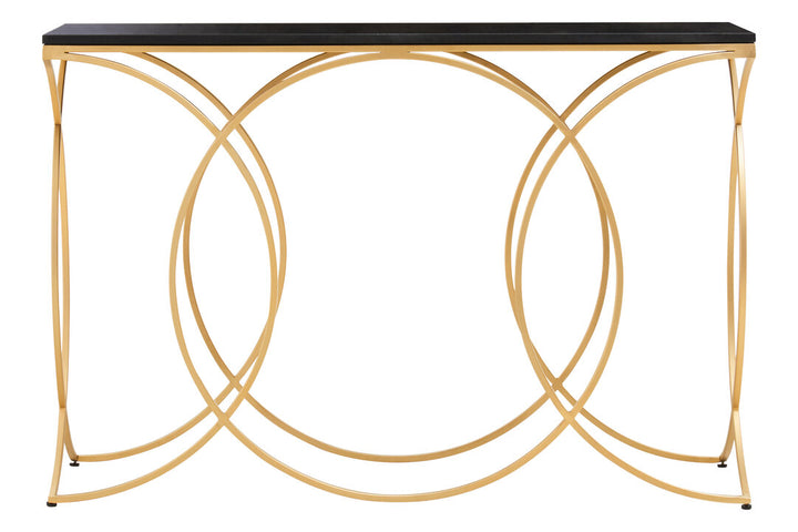 Chesham Black & Gold Console Table – Luxury Contemporary Hallway Table