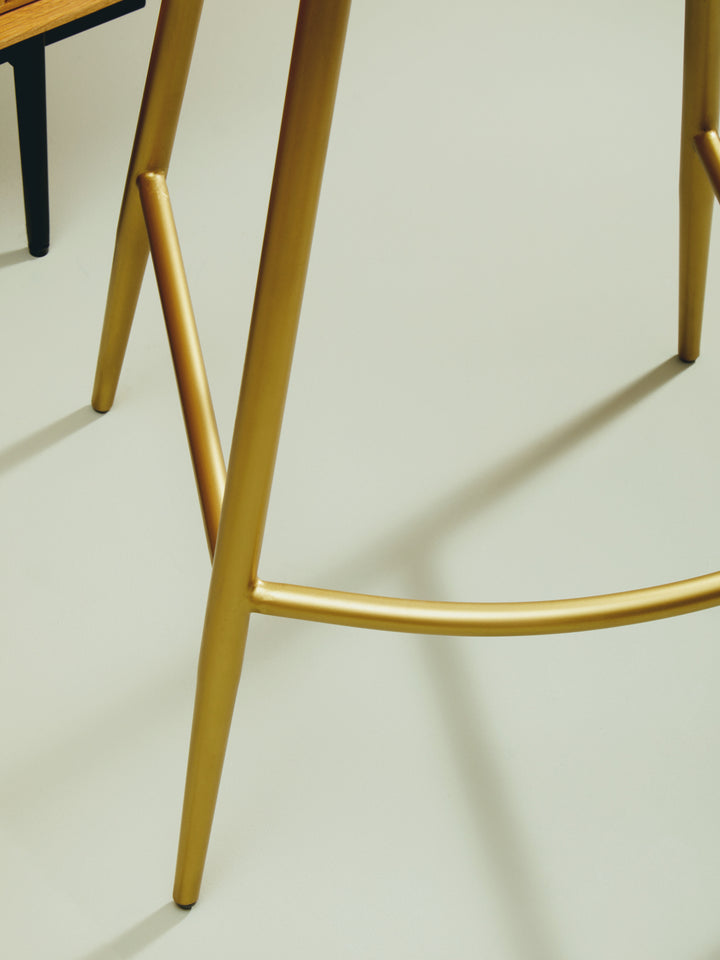 Buffalo Bar Chair in Vintage Green Leather Upholstery
