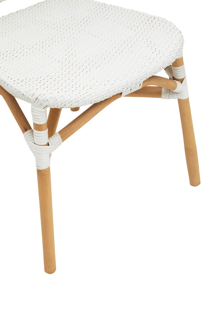 Opaline Rattan Dining Chair – Natural & White