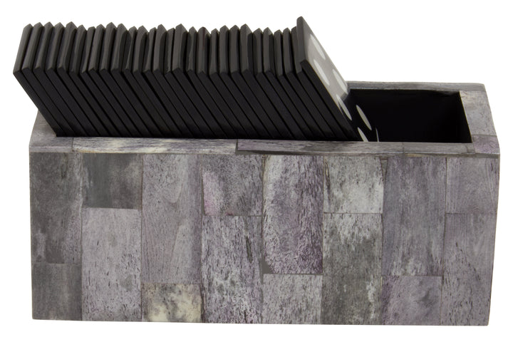 Churchill Grey Bone Dominoes Collector’s Set