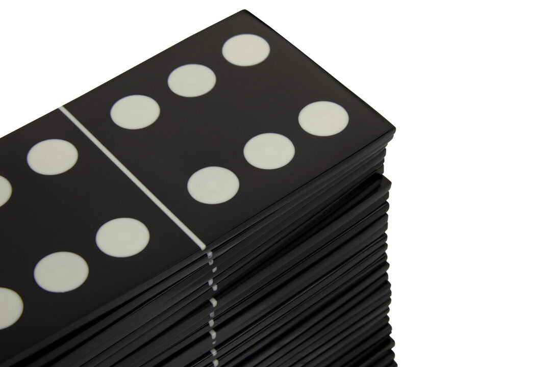 Stanhope Games Domino Set – Grey Bone & Black