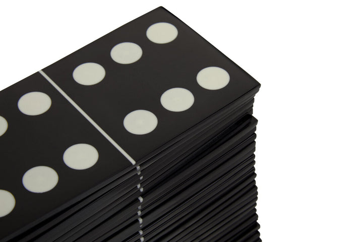Stanhope Games Domino Set – Grey Bone & Black