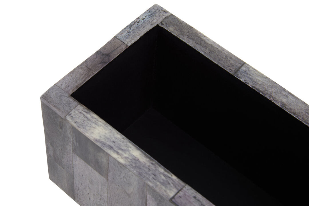 Stanhope Games Domino Set – Grey Bone & Black