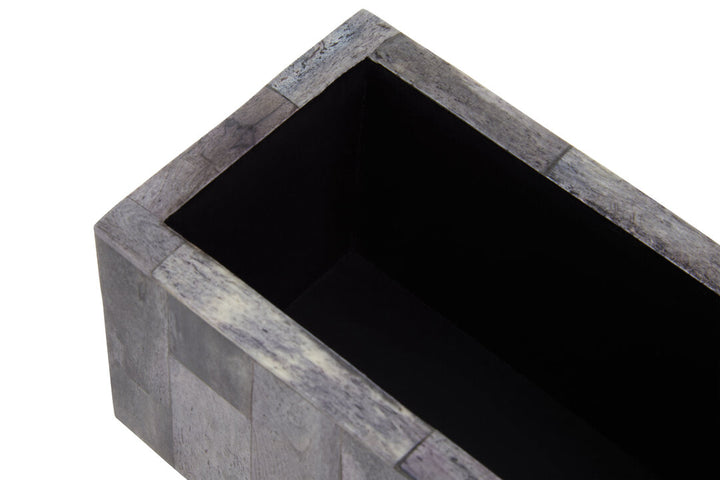Stanhope Games Domino Set – Grey Bone & Black