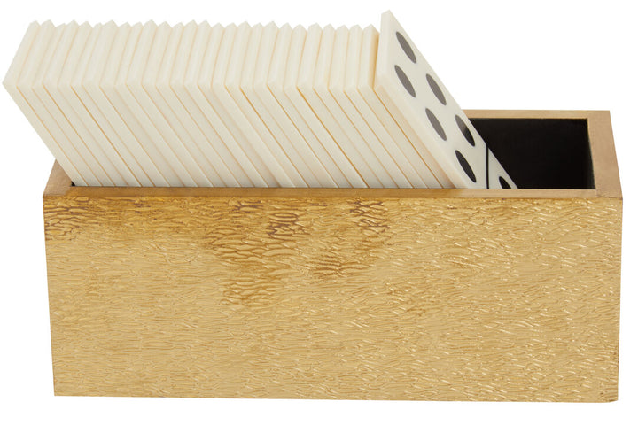 Stanhope Games Domino Set – White & Gold