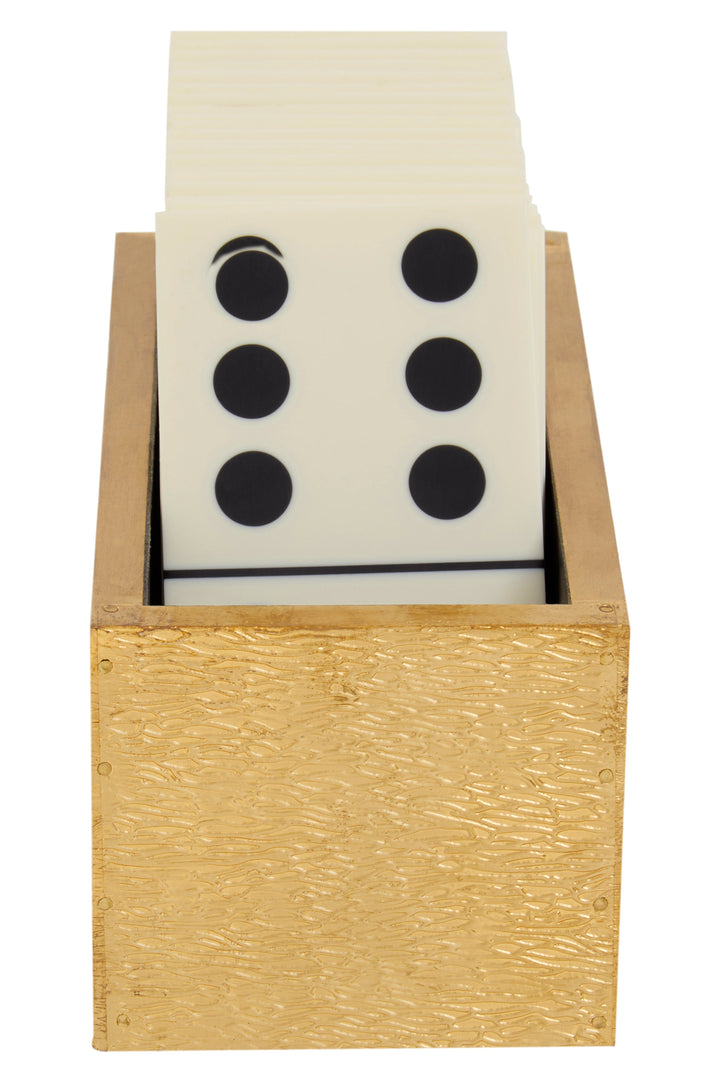 Churchill White & Gold Dominoes with White Tiles