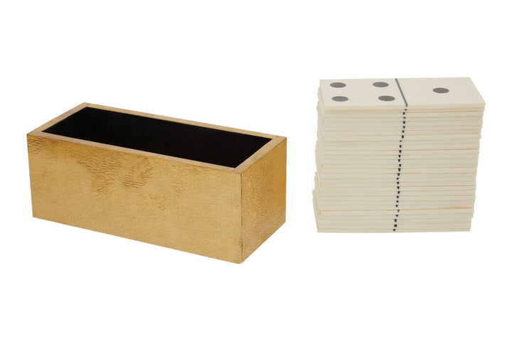 Stanhope Games Domino Set – White & Gold