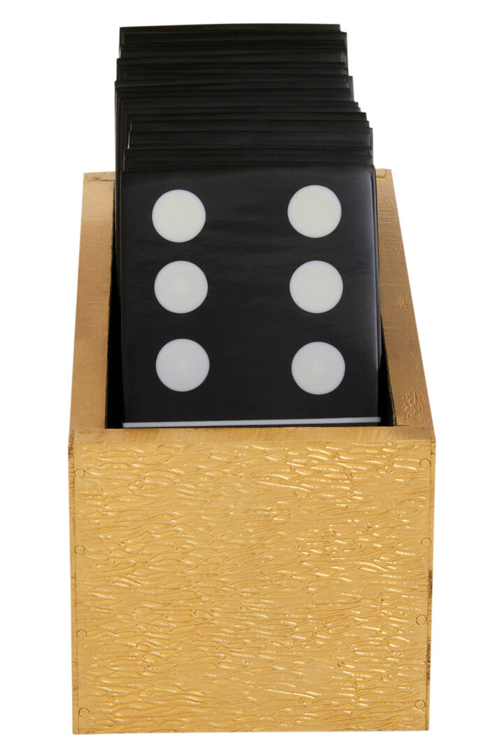 Stanhope Games Domino Set – Gold & Black