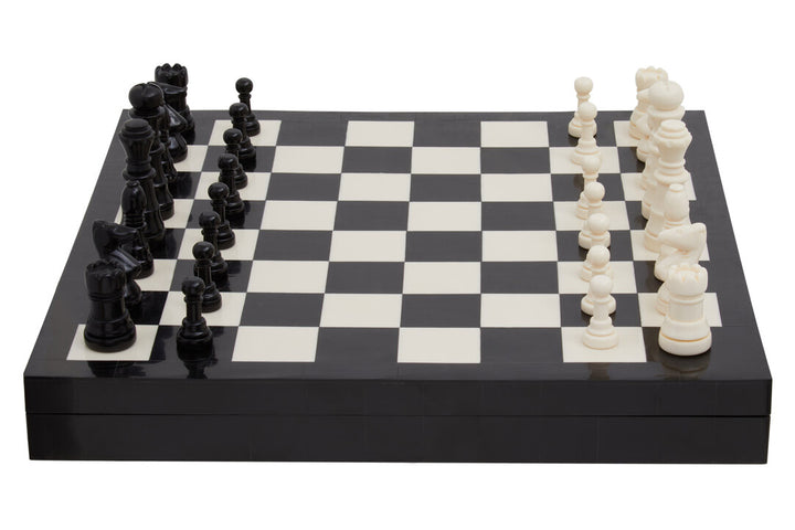 Stanhope Games Chess Set – Black & White