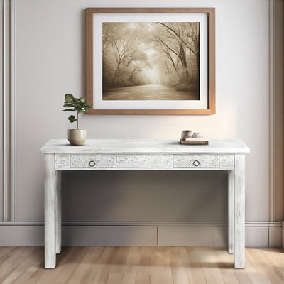 Akmaral Rustic Two Drawer Console Table