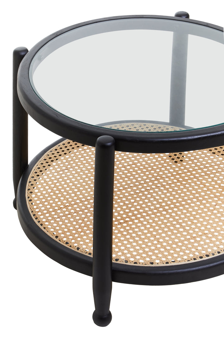 Cebu Coffee Table with Natural Wood Finish and Open Frame