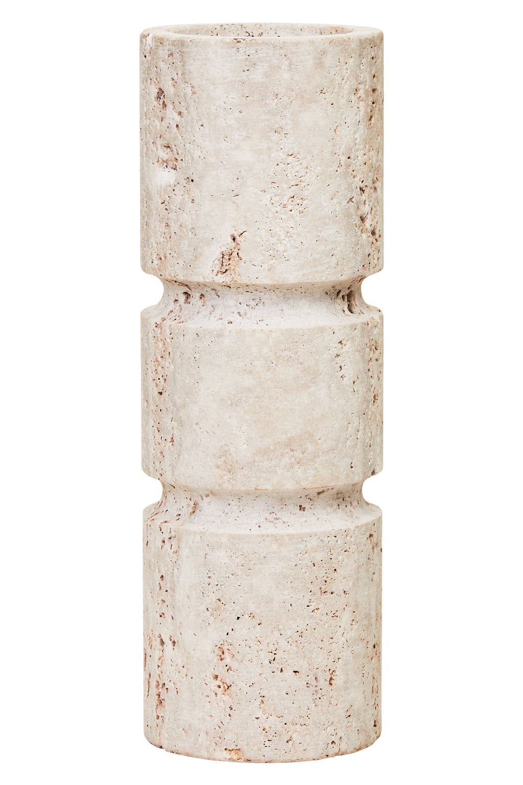 Holder Corvessa Candle Large Travertine