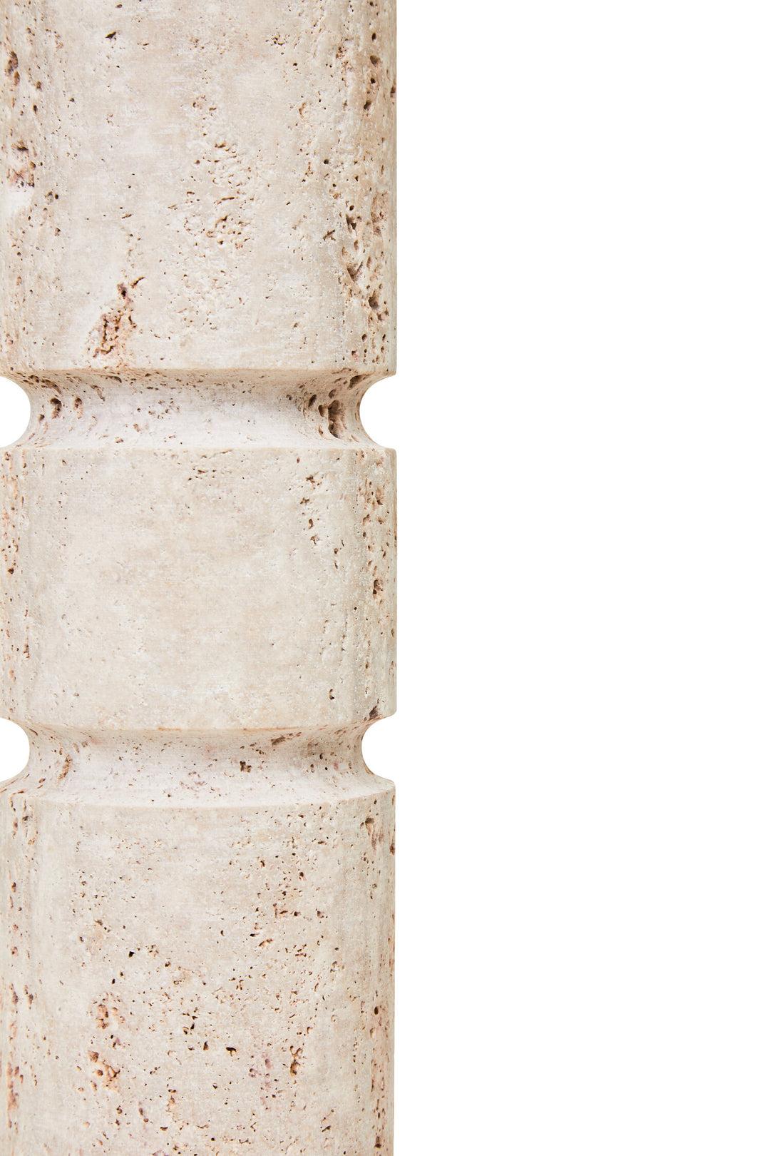 Holder Corvessa Candle Large Travertine