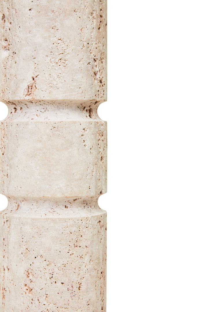 Holder Corvessa Candle Large Travertine