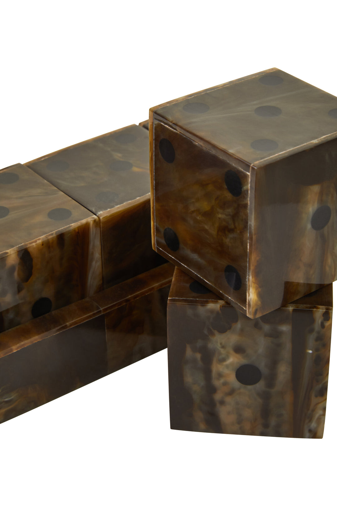 Games Set Black Five Brown and Finish Dice Stanhope