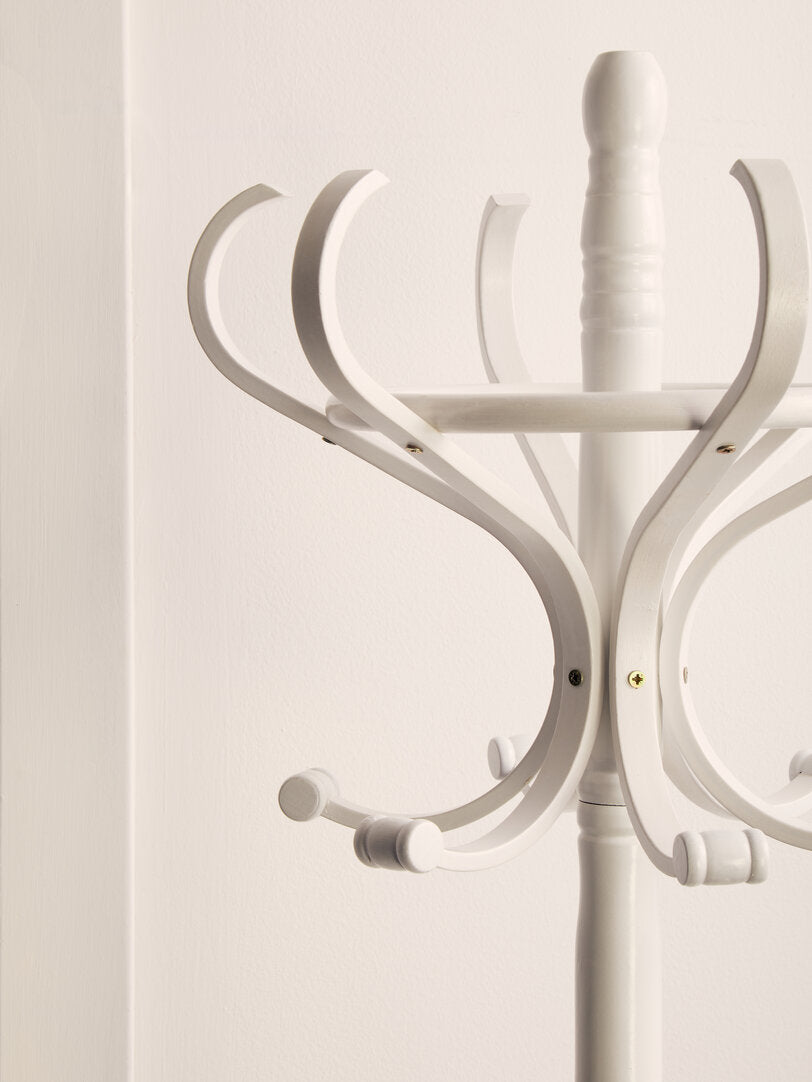 Cala Floor Standing Coat Stand – White Finish (184cm)