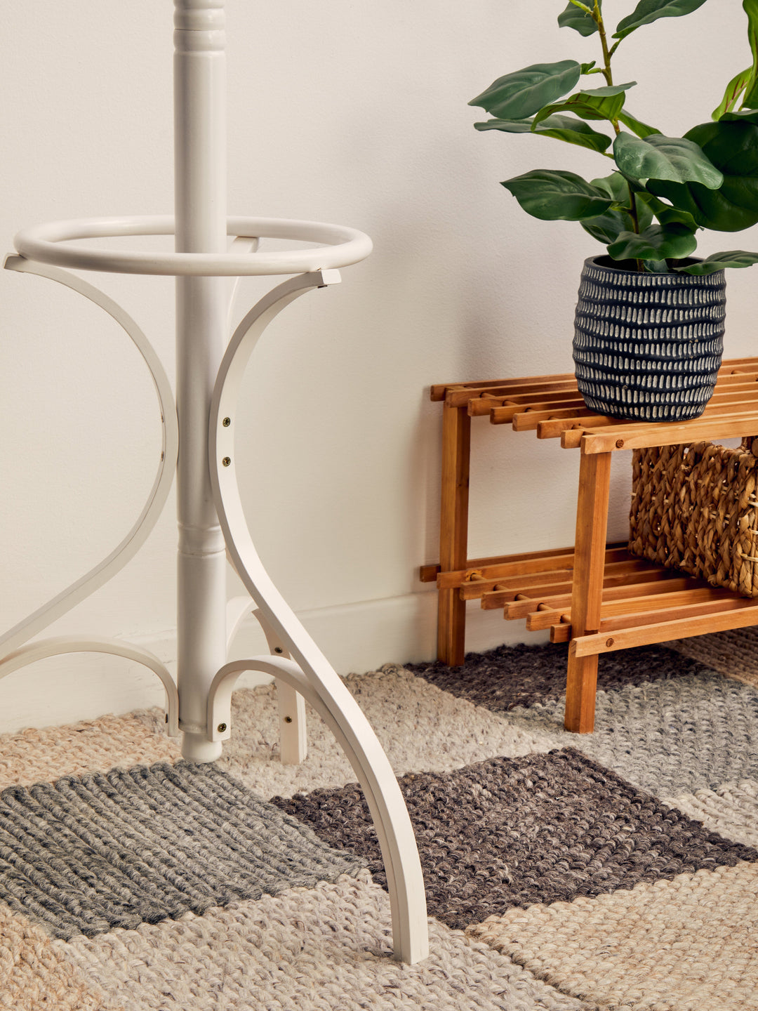 Kennedy Black Wood Floor Coat Stand