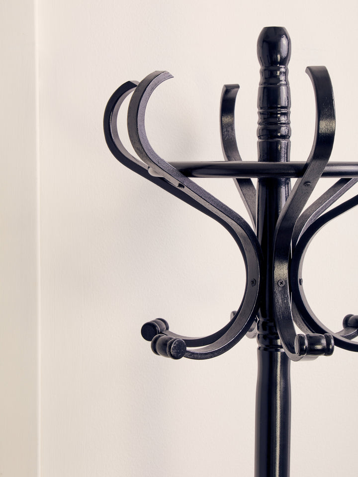 Kennedy Black Wood Floor Coat Stand