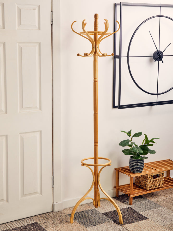 Kennedy Oak Wood Floor Coat Stand