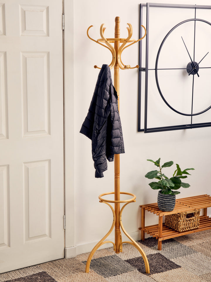 Kennedy Oak Wood Floor Coat Stand