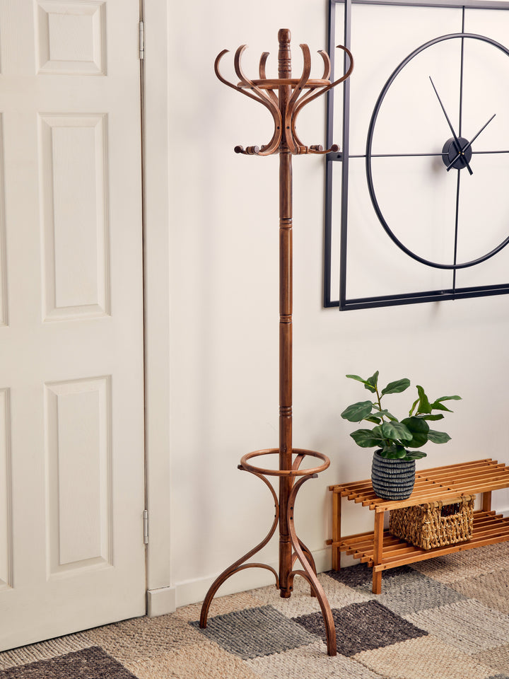 Kennedy Walnut Solid Birch Coat Stand
