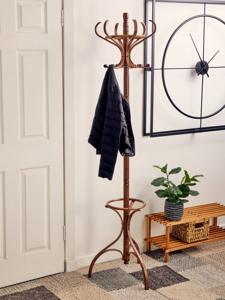Kennedy Walnut Solid Birch Coat Stand