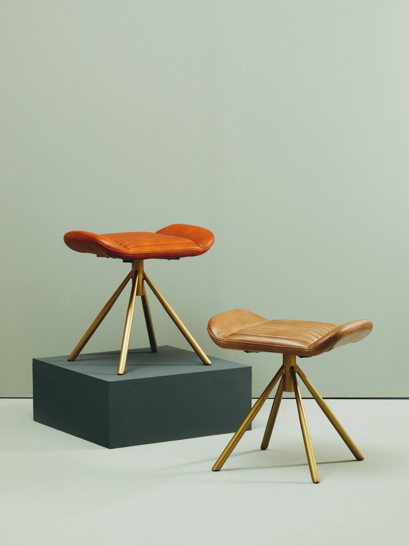 Solace Green Leather Bar Chair