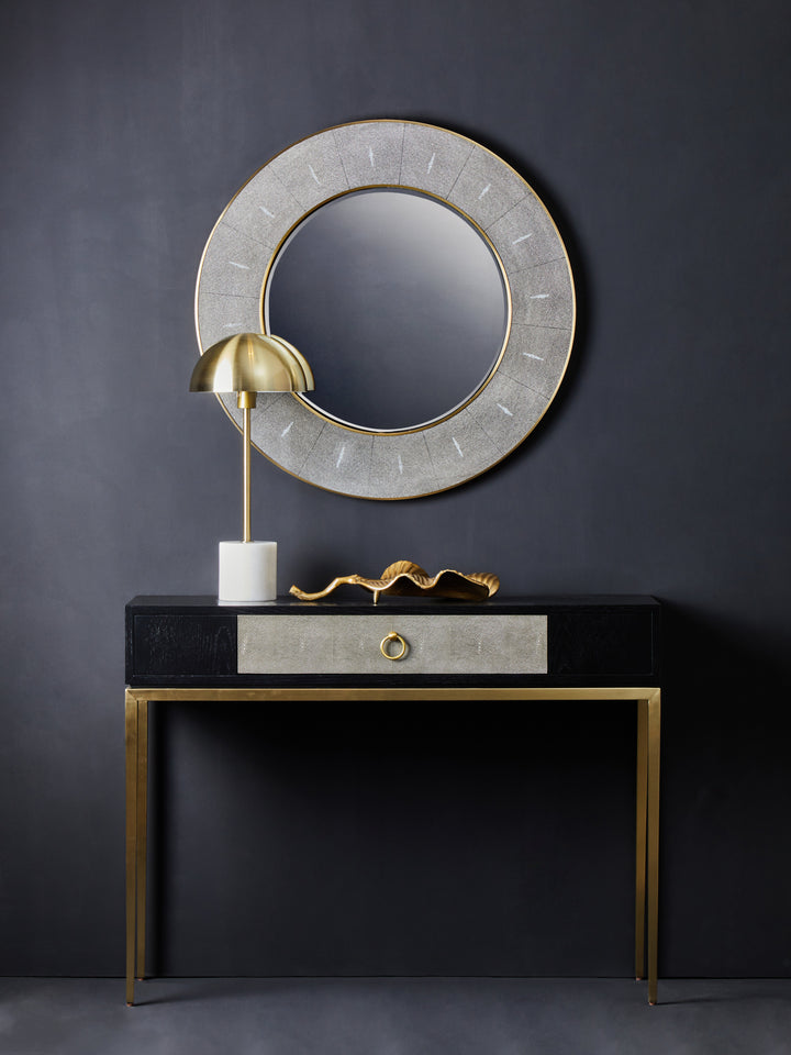 Deruta Grey Shagreen Wall Mirror