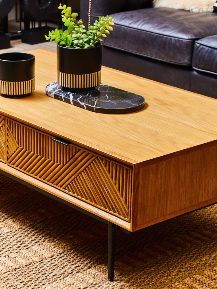 Jakara Coffee Table in Natural Finish Wood