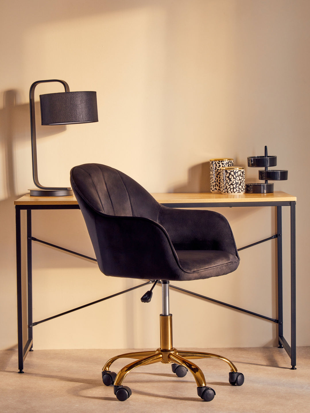 Laxton Desk in Light Yellow Finish