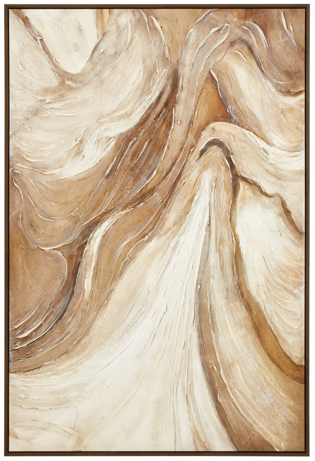 Abstract Neutral Art Wall Sundown Textured