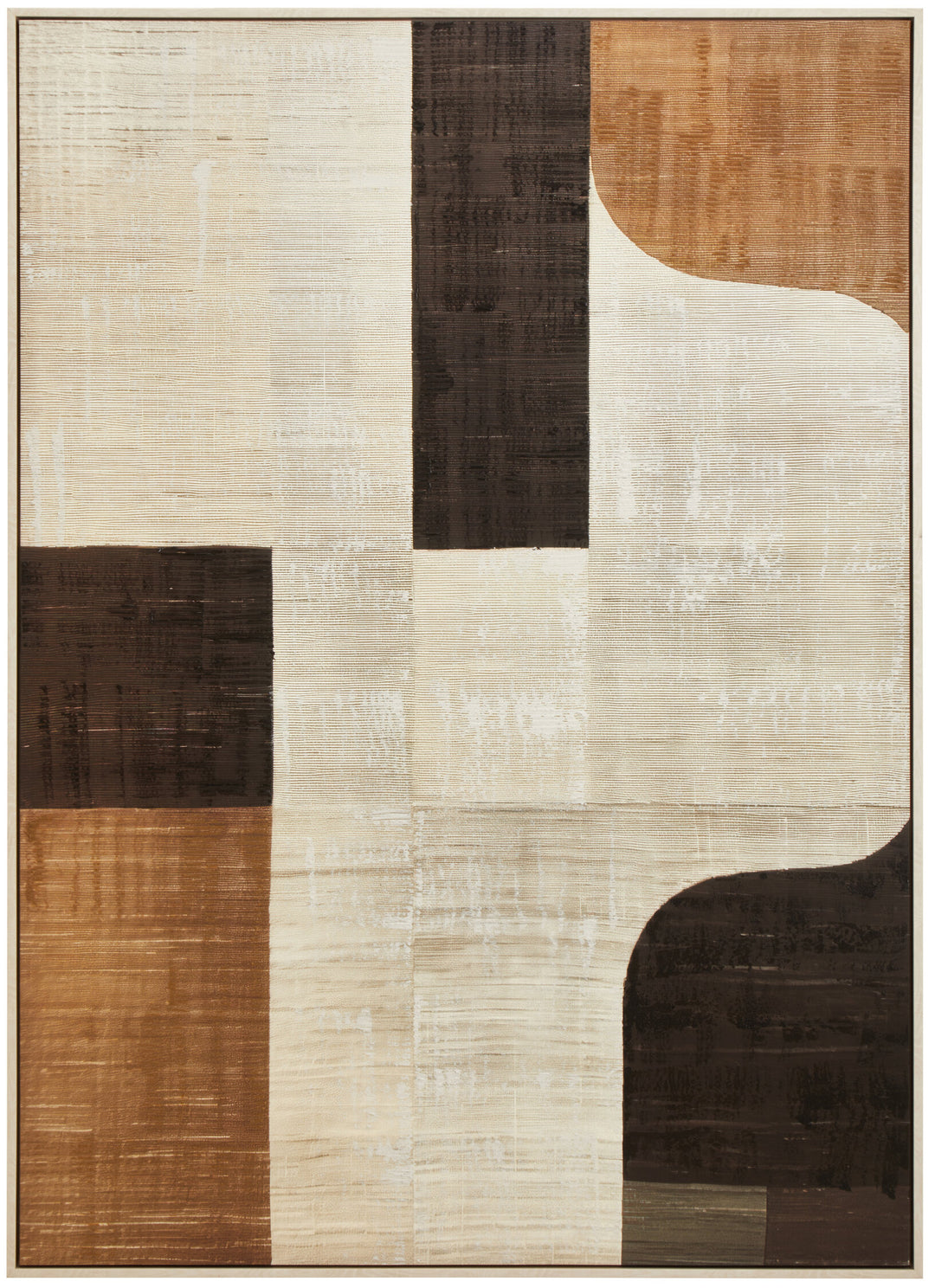 Wall Art Abstract Canvas Sundown Textured Neutral