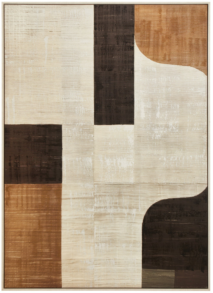 Wall Art Abstract Canvas Sundown Textured Neutral