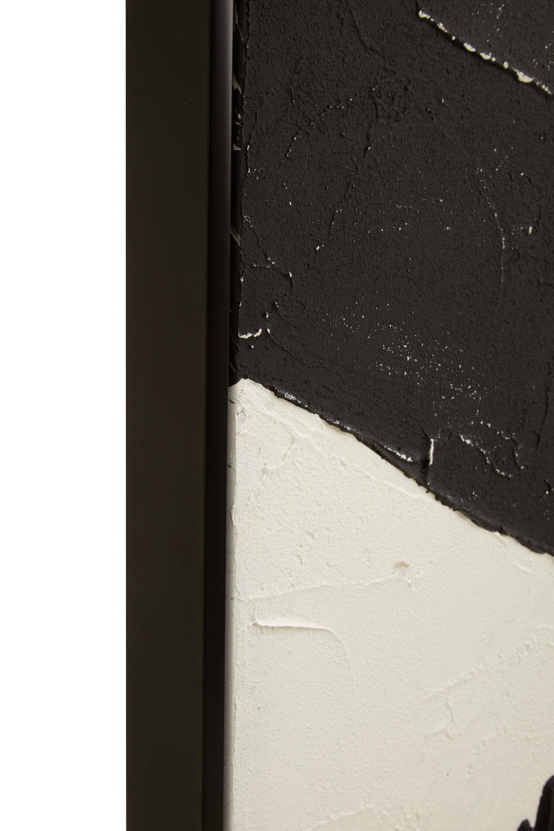 Sundown Painted White and Wall Abstract Hand Art Black