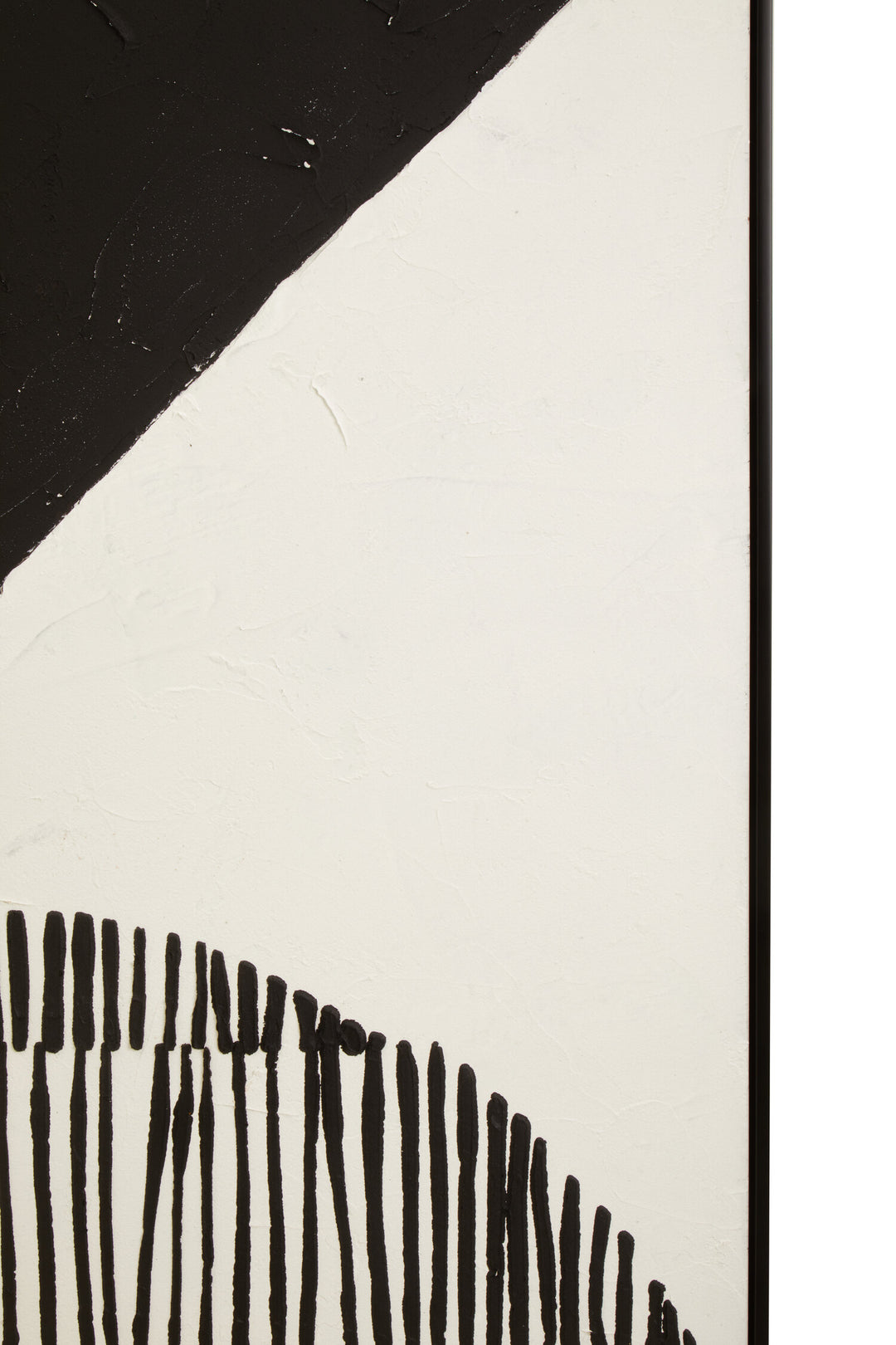 Sundown Painted White and Wall Abstract Hand Art Black