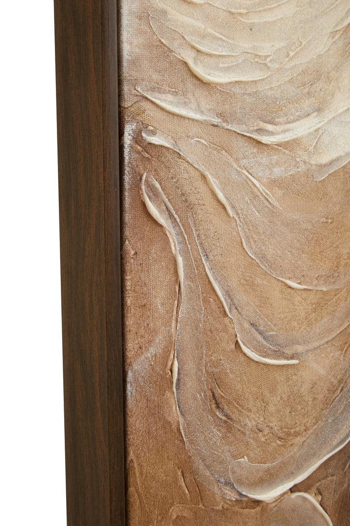 Abstract Neutral Art Wall Sundown Textured