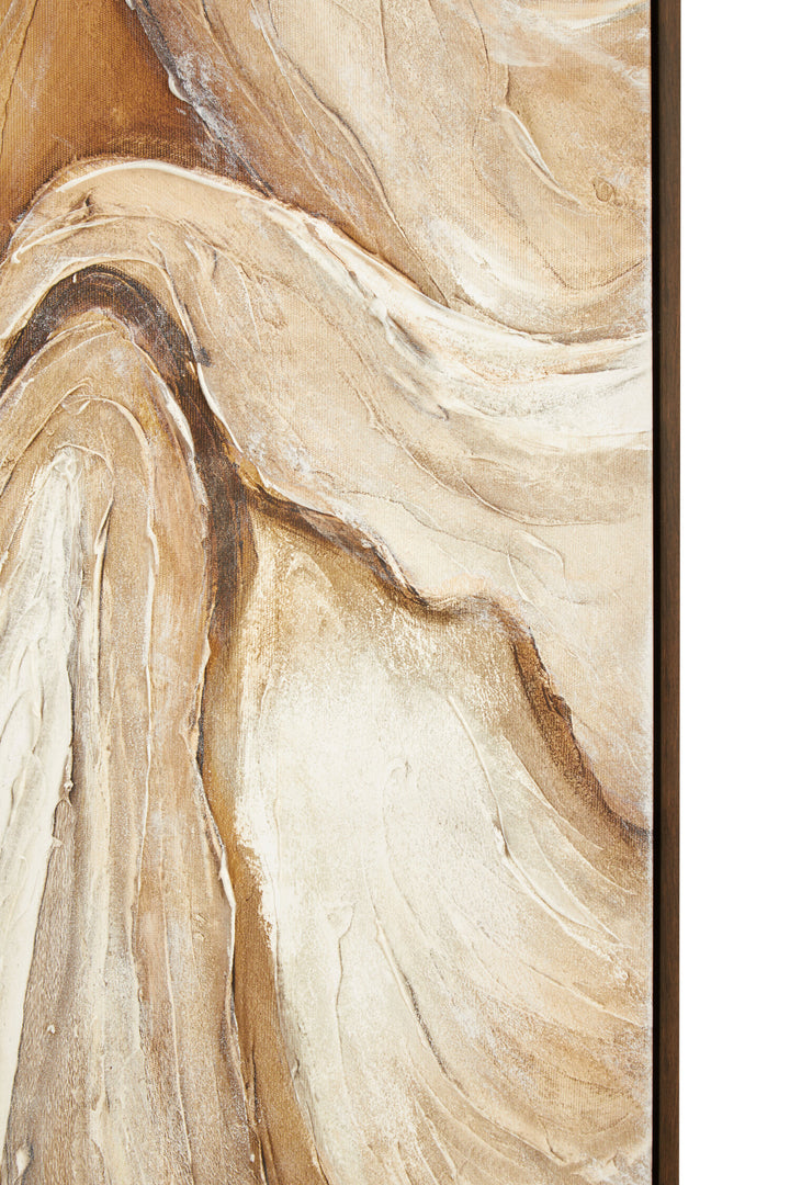 Abstract Neutral Art Wall Sundown Textured
