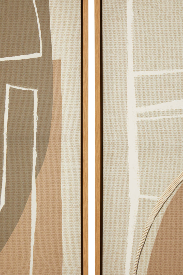 Sundown Canvas Art 2 Abstract of Neutral Set Wall