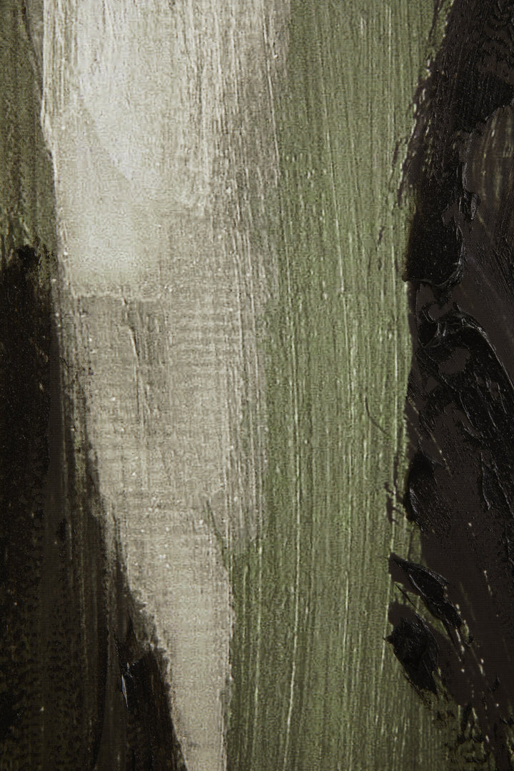 Multi Abstract Art Coloured Textured Sundown Wall Green