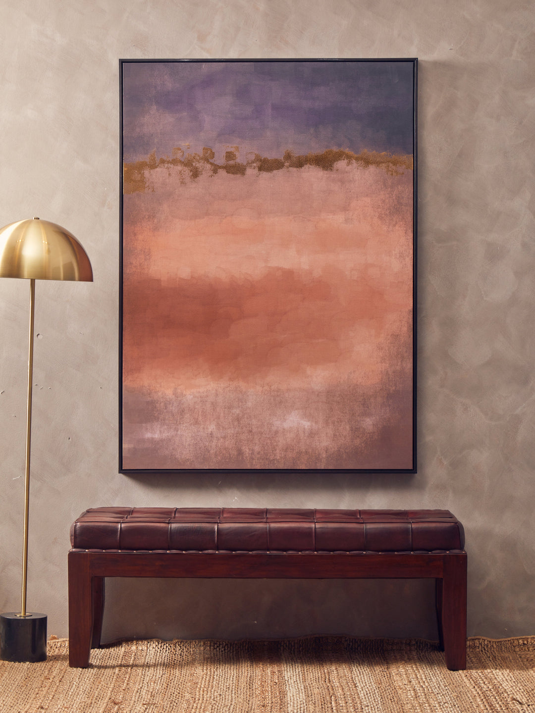 Astratto Classic Wall Art in Pink and Purple Tones