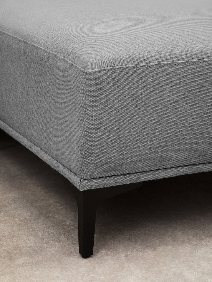 Toulon Three-Seater Grey Fabric Left Chaise Sofa