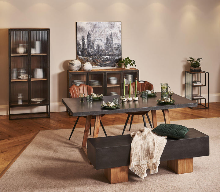 Ferrowe Dark Steel Bench